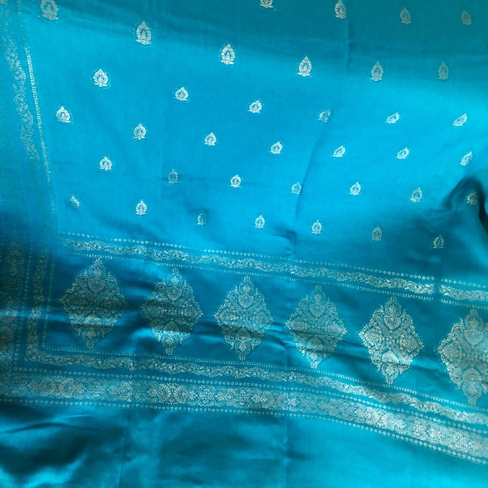 Beautiful evening stole/scarf in teal